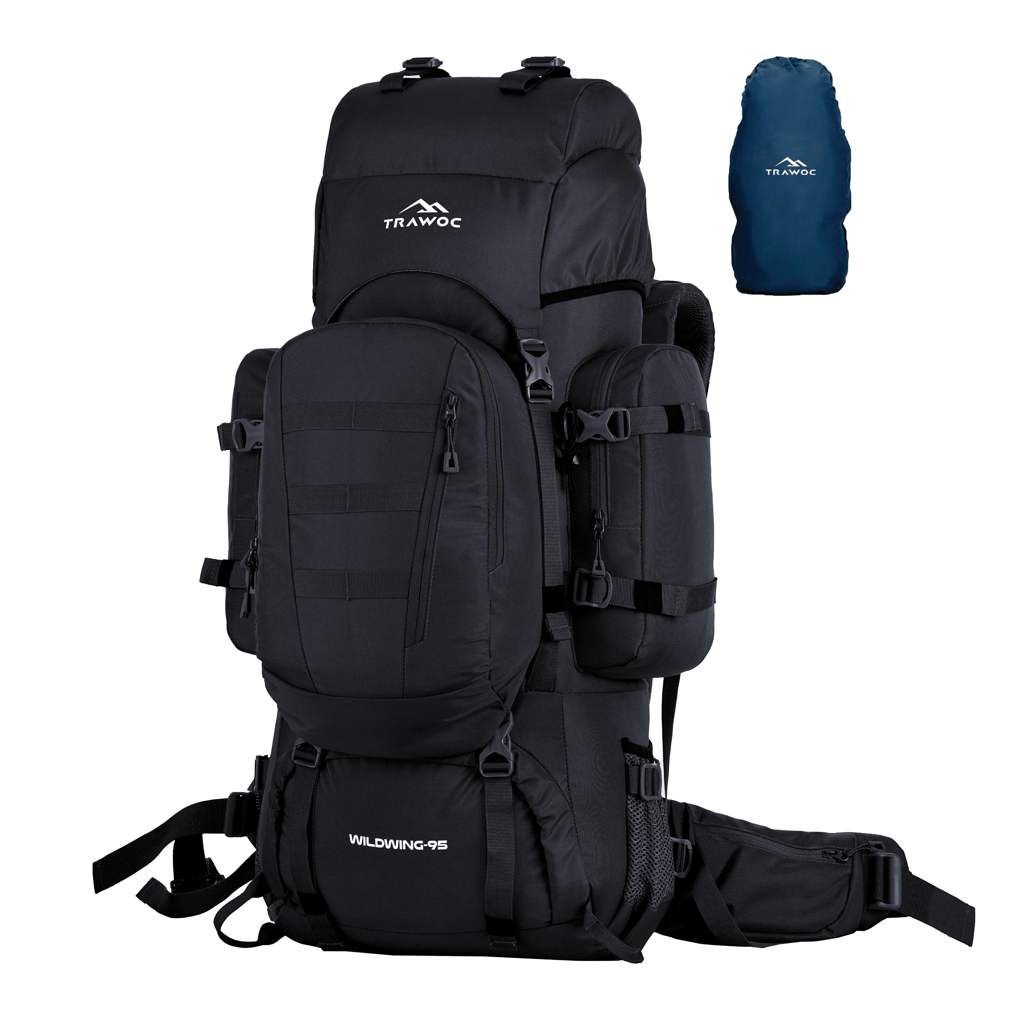 Trawoc Travel Backpack With Detachable Daypack (80+15Ltr