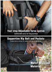 Thunderstorm 90L Rucksack for Men & Women with Shoe Compartment & Water-Resistant Fabric - black