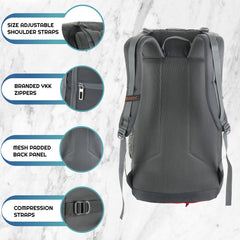 STEALTH 40L Backpack for Men and Women,with Rain Cover & Shoe Compartment-Grey(clearance sale)