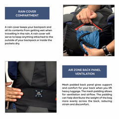 Peakpro 75 L Backpack featuring with Laptop Compartment & with Shoe Compartment – Blue