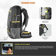 INVICTUS 60L Travel Backpack Hiking Bag for Men & Women with Rain Cover-Grey