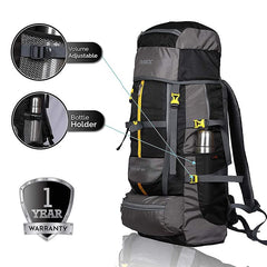 EMBER 60 L Travel Backpack Hiking Trekking Bag for Men & Women-Black(clearance sale)