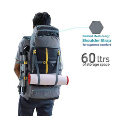 EMBER 60 L Travel Backpack Hiking Trekking Bag for Men & Women-Black(clearance sale)