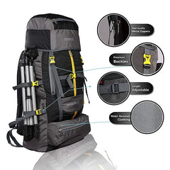 EMBER 60 L Travel Backpack Hiking Trekking Bag for Men & Women-Black(clearance sale)