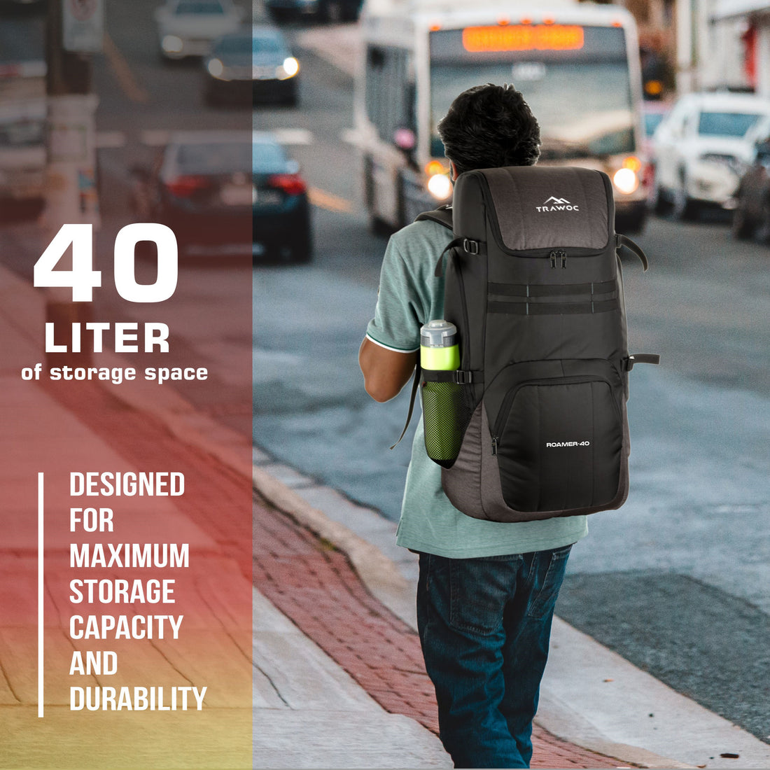 ROAMER 40 L Laptop Backpack for Men and Women with Rain Cover - Brown