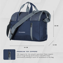 TMPB03 - Messenger Shoulder Bag with 16-inch Laptop Compartment |Durable Office and College Bag- Navyblue