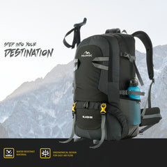 BLAZE 55 L Travel Backpack Daypack for Camping Hiking Trekking -Black