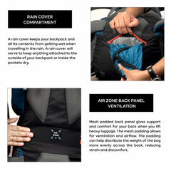 Peakpro 75 L Backpack featuring with Laptop Compartment & with Shoe Compartment – Grey