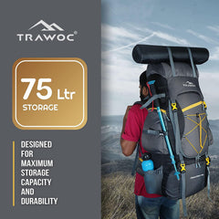 Peakpro 75 L Backpack featuring with Laptop Compartment & with Shoe Compartment – Grey (Clearance Sale)