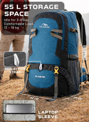 BLAZE 55 L Travel Backpack Daypack for Camping Hiking Trekking -Englishblue