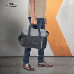 TMPB03 - Messenger Shoulder Bag with 16-inch Laptop Compartment |Durable Office and College Bag- Black