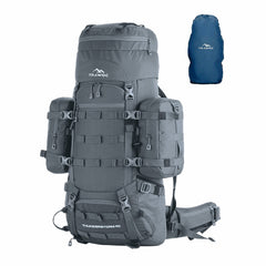 Thunderstorm 90L Rucksack for Men & Women with Shoe Compartment & Water-Resistant Fabric - Grey