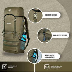 Glide 50 L Backpack featuring Water-Resistant Fabric & Lightweight Build – Olivegreen(clearance sale)