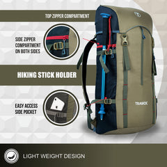 Hover 50L Backpack for Men & Women with Multi-Pocket Design & with Lightweight Build-olivegreen(clearance sale)