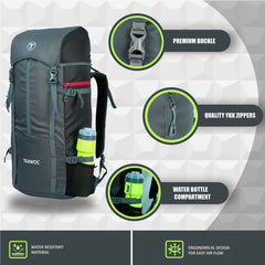 Hover 50L Backpack for Men & Women with Multi-Pocket Design & with Lightweight Build-Grey(clearance sale)