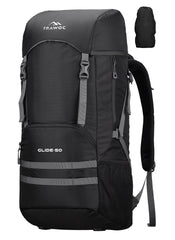 Glide 50 L Backpack featuring Water-Resistant Fabric & Lightweight Build – Black(clearance sale)
