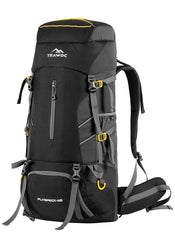 Flyspeck 65 L Travel Backpack with Lightweight Build & with Multi-Pocket Design – Black