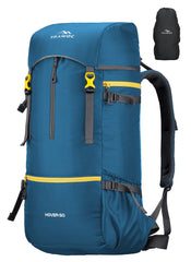 Hover 50L Backpack for Men & Women, Light weight with Multi-Pocket & Rain Cover - Englishblue
