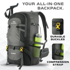 BLAZE 55 L Travel Backpack Daypack for Camping Hiking Trekking -grey
