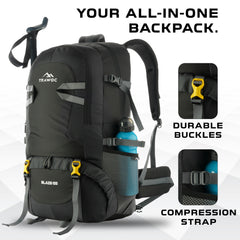 BLAZE 55 L Travel Backpack Daypack for Camping Hiking Trekking -Black