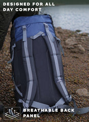 Glide 50 L Backpack featuring Water-Resistant Fabric & Lightweight Build – NavyBlue(clearance sale)