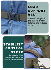 Glide 50 L Backpack featuring Water-Resistant Fabric & Lightweight Build – Olivegreen(clearance sale)