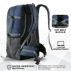 BLAZE 55 L Travel Backpack Daypack for Camping Hiking Trekking -Navyblue