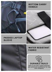 INVICTUS 60L Travel Backpack Hiking Bag for Men & Women with Rain Cover-Grey