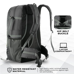 BLAZE 55 L Travel Backpack Daypack for Camping Hiking Trekking -grey