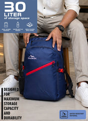 VIPER 30L Bag for Men and Women, Laptop Backpack with water resistant fabric - Navy Blue