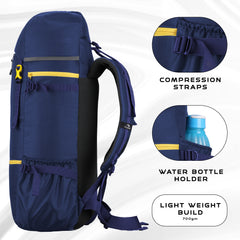 Hover 50L Backpack for Men & Women with Multi-Pocket Design & with Lightweight Build-Navyblue