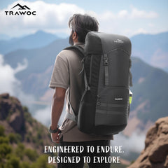 Glide 50 L Backpack featuring Water-Resistant Fabric & Lightweight Build – Grey