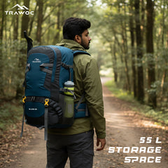BLAZE 55 L Travel Backpack Daypack for Camping Hiking Trekking -Englishblue(clearance sale)