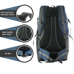 BLAZE 55 L Travel Backpack Daypack for Camping Hiking Trekking -Navyblue