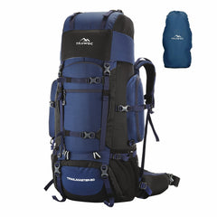 Trailmaster 80L Backpack for Hiking & Travel with Laptop Compartment & Multi-Pocket Design - NavyBlue