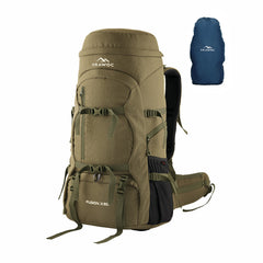 FUSION X 50 L internal frame Bag with Rain Cover and Shoe Compartment-Olivegreen(clearance sale)
