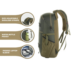 HAVOK 30L Unisex Laptop Backpack Ideal Travelling Casual use -Olivegreen