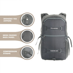 HAVOK 30L Unisex Laptop Backpack Ideal Travelling Casual use -Grey