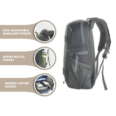 HAVOK 30L Unisex Laptop Backpack Ideal Travelling Casual use -Grey