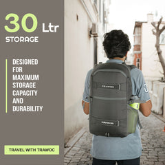 HAVOK 30L Unisex Laptop Backpack Ideal Travelling Casual use -Grey
