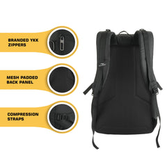 HAVOK 30L Unisex Laptop Backpack Ideal Travelling Casual use -Black