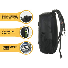HAVOK 30L Unisex Laptop Backpack Ideal Travelling Casual use -Black