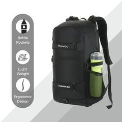HAVOK 30L Unisex Laptop Backpack Ideal Travelling Casual use -Black