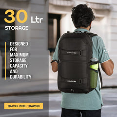 HAVOK 30L Unisex Laptop Backpack Ideal Travelling Casual use -Black