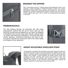 VIPER 40L Bag for Men and Women, Laptop Backpack with water resistant fabric-grey