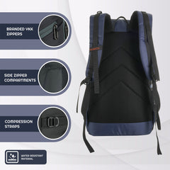 VIPER 40L Bag for Men and Women, Laptop Backpack with water resistant fabric-Navyblue
