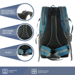 BLAZE 55 L Travel Backpack Daypack for Camping Hiking Trekking -Englishblue
