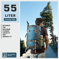 BLAZE 55 L Travel Backpack Daypack for Camping Hiking Trekking -Englishblue