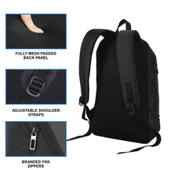 CARRIZ Casual Backpack - CB03 - BLACK - TRAWOC