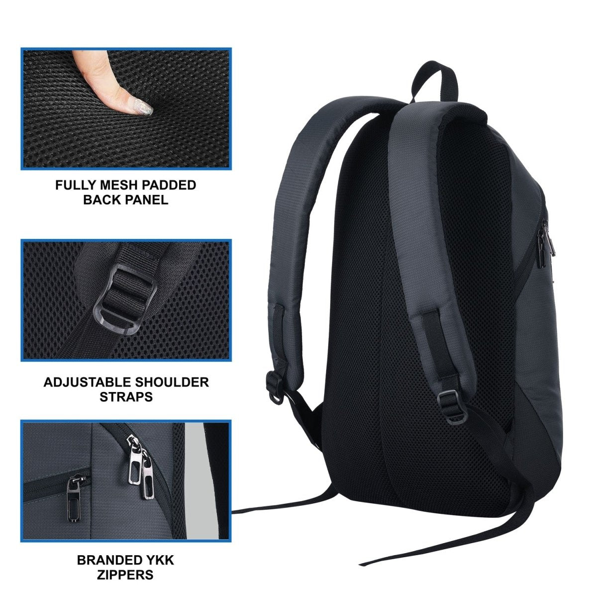 CARRIZ Casual Backpack - CB03 - GREY - TRAWOC